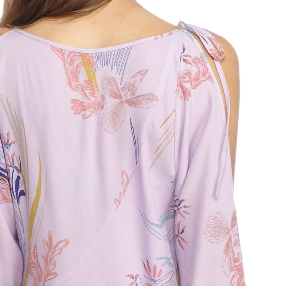 Free People Clear Skies Mini Dress Tunic Asymmetrical Hem Floral Print Small NWT - Picture 10 of 15